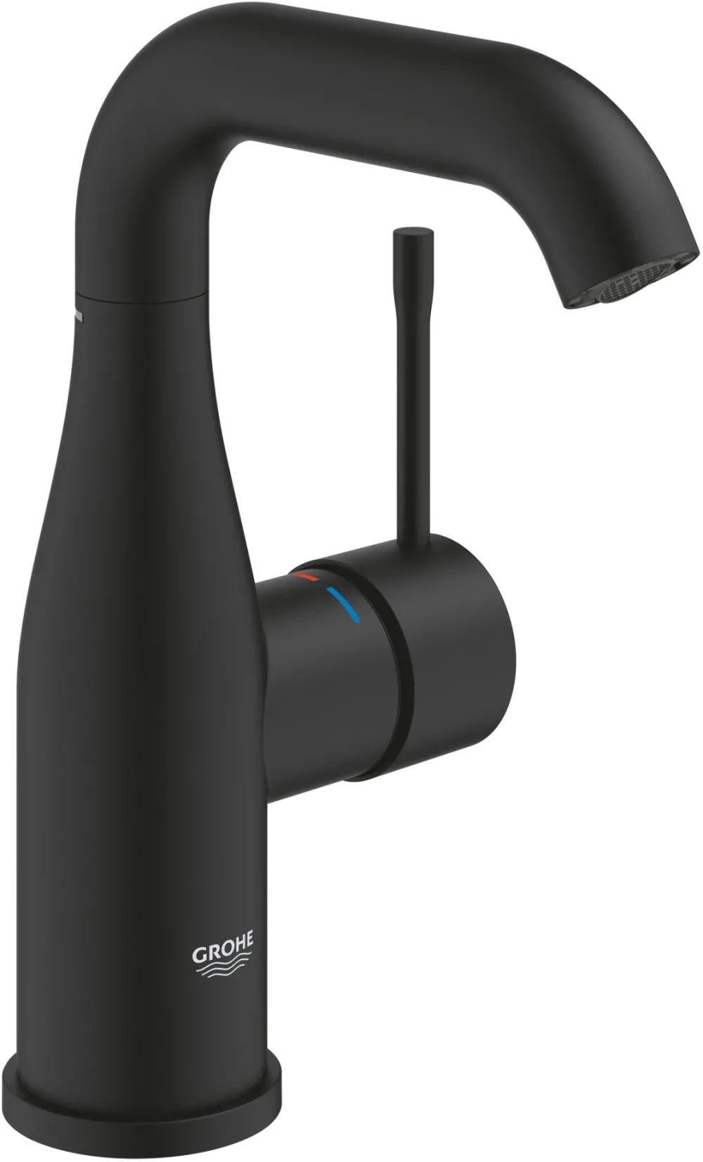 Baterie lavoar, Essence Single Lever Mixer, 1/2", marimea M, cartus ceramic, limitator de temperatura, Negru