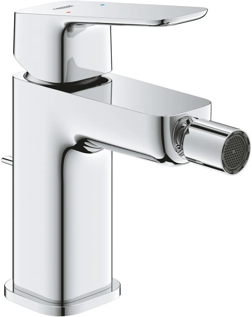 Baterie bideu Grohe, Concetto SLM Bidet, monocomanda, marimea S, levier metalic, cartus ceramic, limitator temperatura, set evacuare cu tija, crom