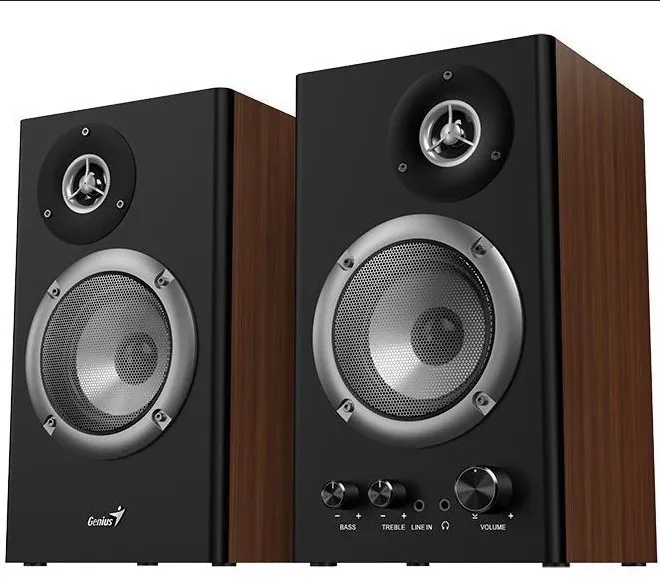 BOXE GENIUS 2.0, RMS: 36W (2 x 18W), amplificare integrata, black&brown wood, "SP-HF1200B" "31730049400" (timbru verde 4.00 lei)