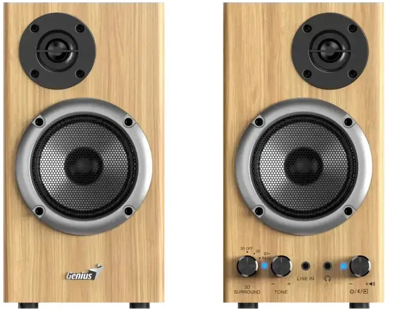 BOXE GENIUS 2.0, RMS: 20W, amplificare Bluetooth, pine wood, #SP-HF520BT", "31730054403" (timbru verde 0.8 lei)
