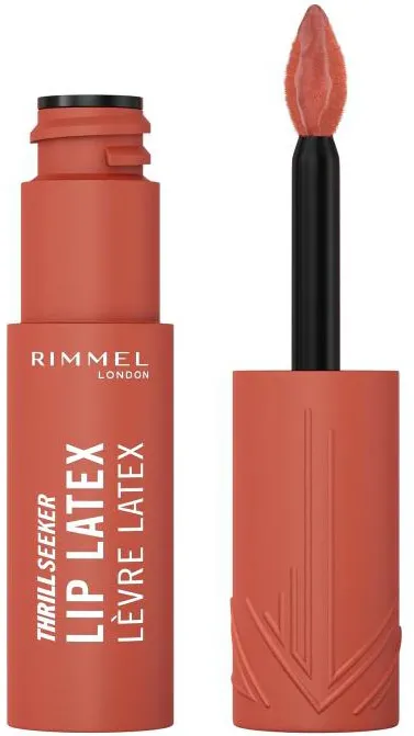 Ruj lichid Rimmel Thrill Seeker Lip LatexSo Peachy 200, 6 ml