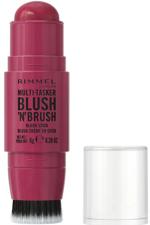 Fard de Obraz Rimmel Multi-Tasker Blush'N'Brush Stick,200 Fushia Glam, 8G