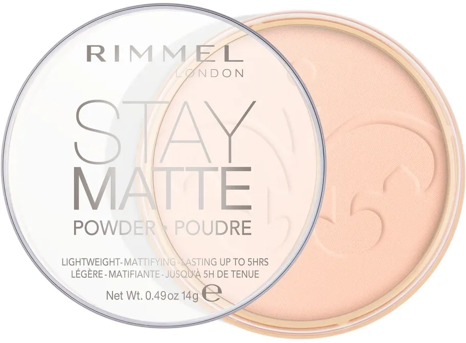 Pudra compacta Rimmel London Stay Matte 02 Pink Blossom, 14 g