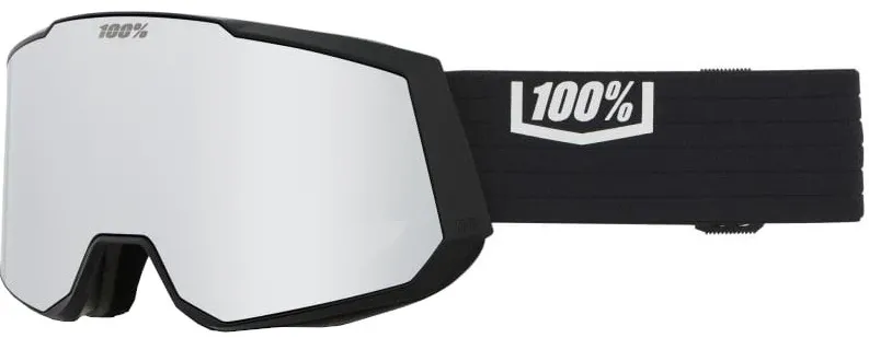 Ochelari de schi 100% SNOWCRAFT XL negru lentila HiPER Silver Mirror