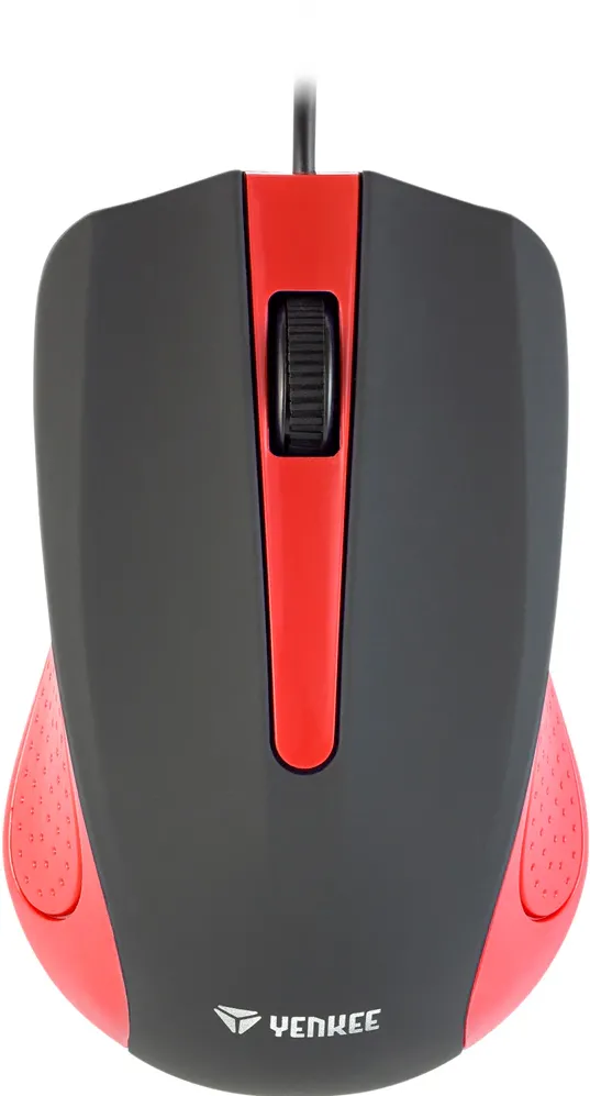 USB wired mouse, 3 buttons, rubberized surface