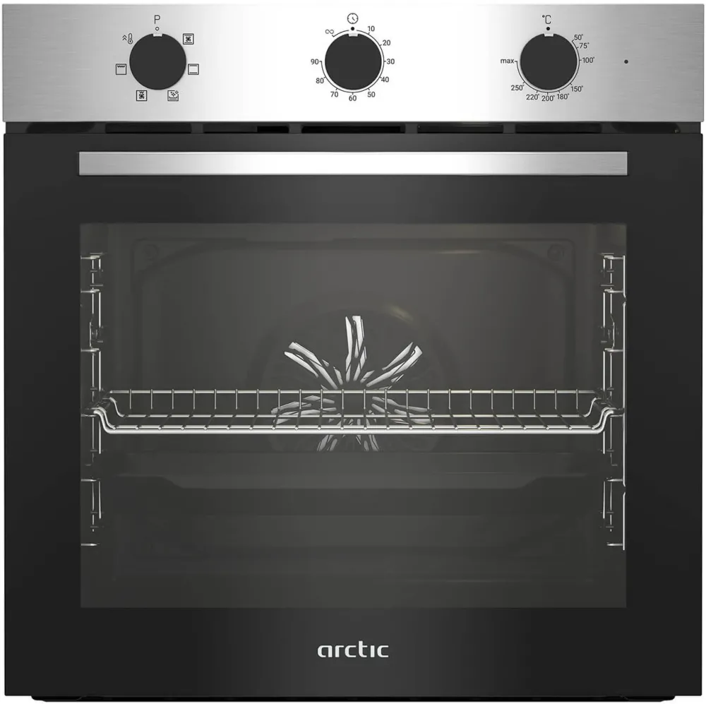 Pachet ARSE11130XD, cuptor electric, Clasa A, 71l, 6 functii de gatire, grill, AeroCooking, Aqua Drop Clean, plita gaz, arzator wok, Inox