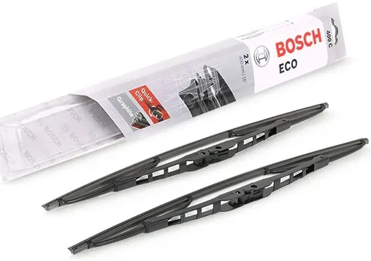 Set stergatoare Bosch ECO, 40/40 cm cu prindere clasica carlig, aplicatie multipla