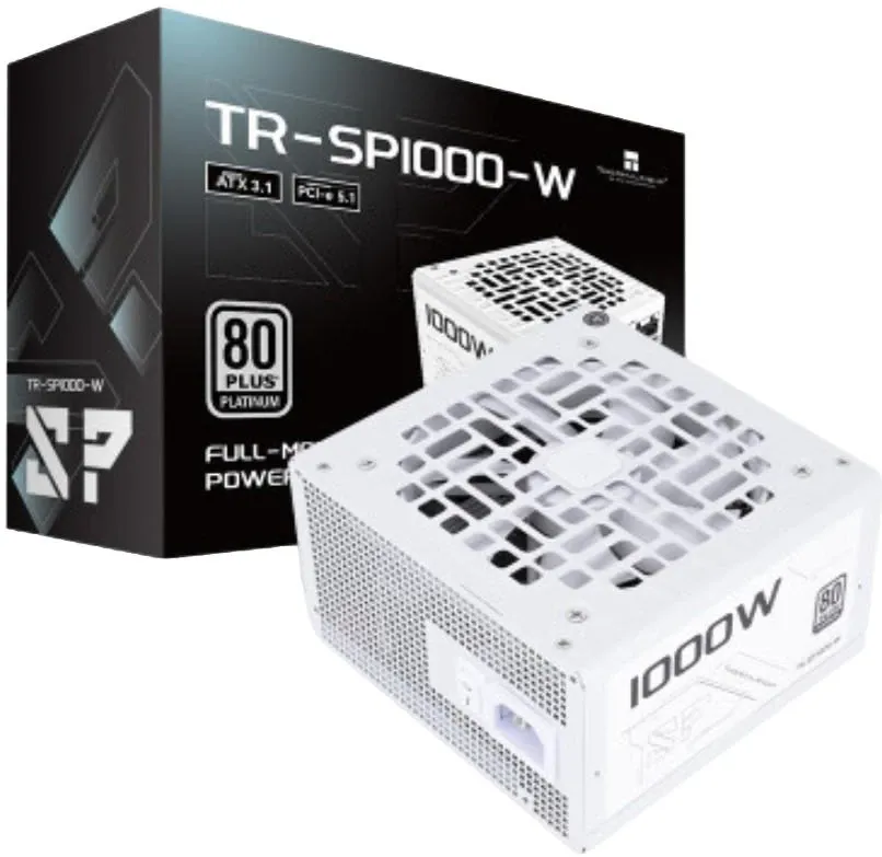 SURSA Thermalright "TR-SP1000W", 1000W, certificare 80 Plus Platinum, modular, LLC, DC to DC, PCI-E GEN 5.1 ready, fan 120mm, alb, "TR-SP1000W" (timbru verde 2 lei)