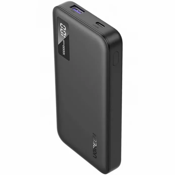 POWER BANK Ugreen "PB311", 10000mAh, PD 3.0 + QC 3.0 22.5W, 1 x USB; 1 x USB Type-C, total 3A, gri, "25742" (timbru verde 0.98 lei) - 6941876227426