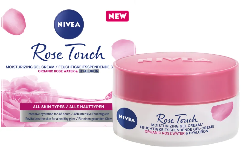 Crema de zi NIVEA Rose Touch cu apa de trandafiri, 50 ml
