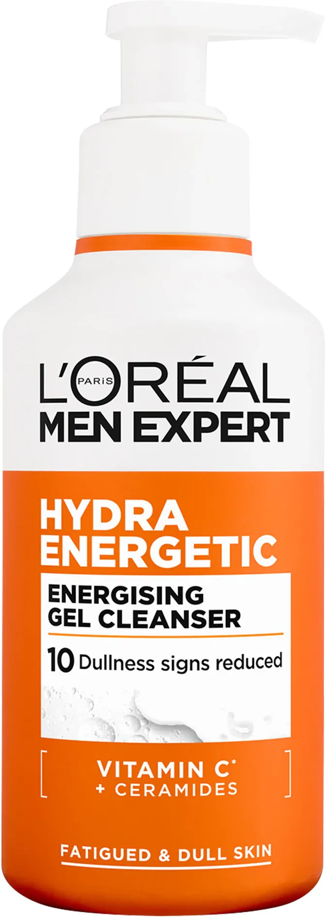 Gel de curatare energizant L'Oréal Paris Men Expert Hydra Energetic pentru barbati, reduce cele 10 semne ale tenului tern, formulat cu Vitamina C si Ceramide, 260 ml