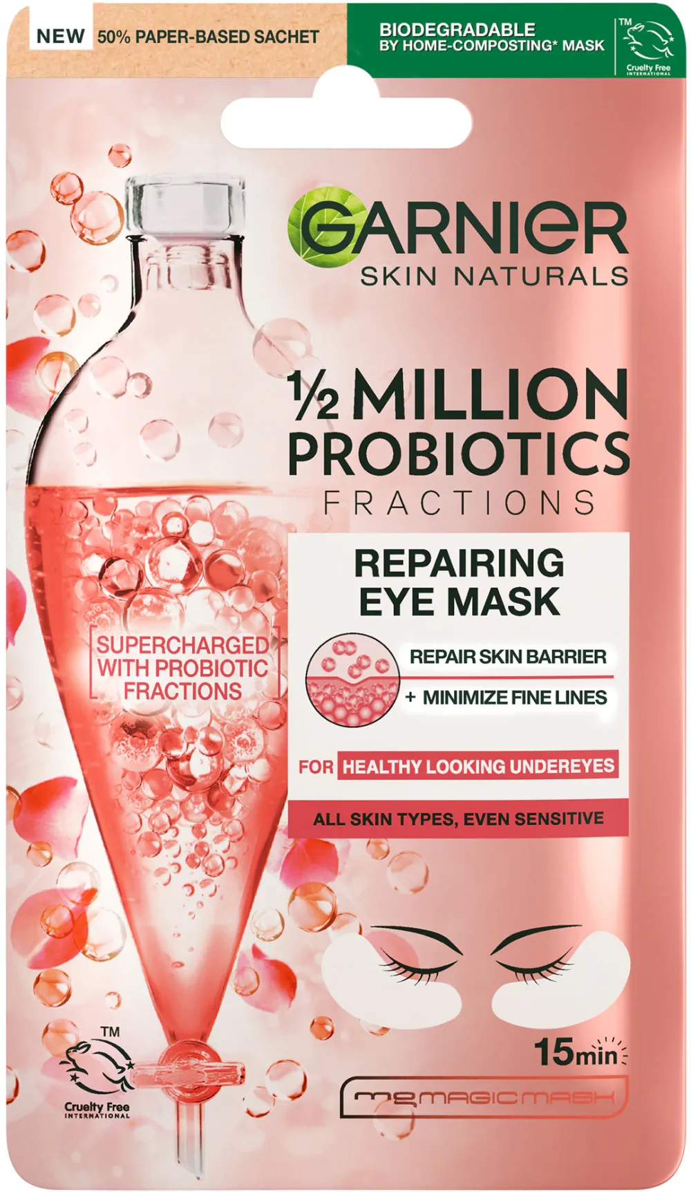 Masca de ochi Garnier Skin Naturals reparatoare cu 1/2 milioane de Fractii Probiotice, 6 g