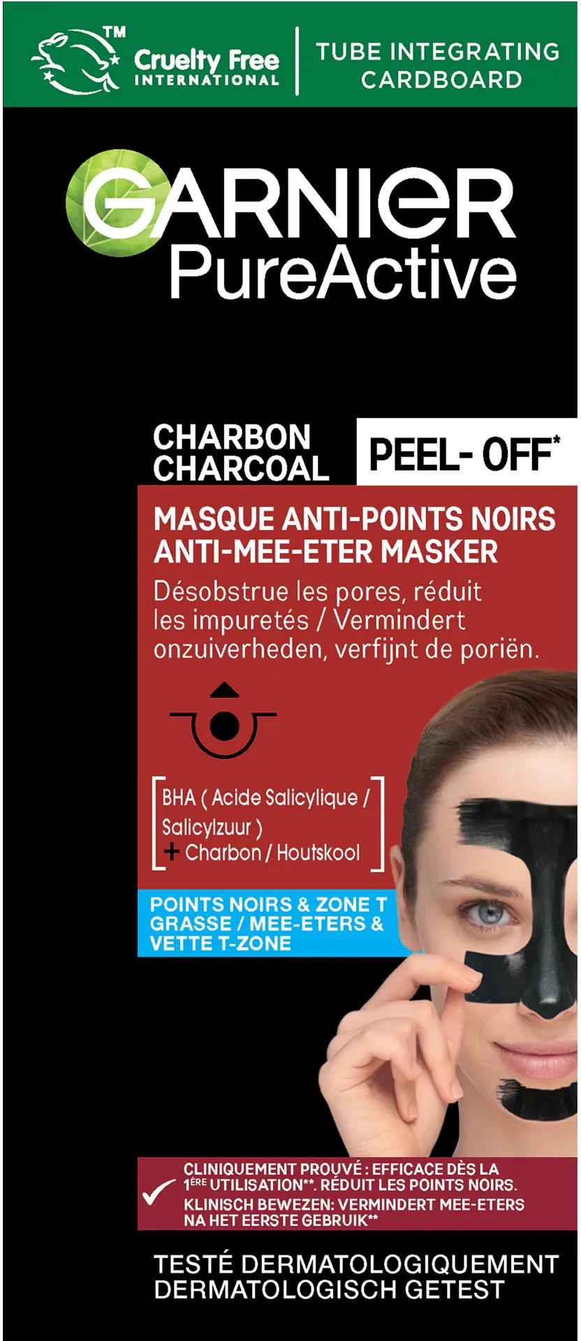 Masca peel-off Garnier Skin Naturals anti-puncte negre, 50 ml