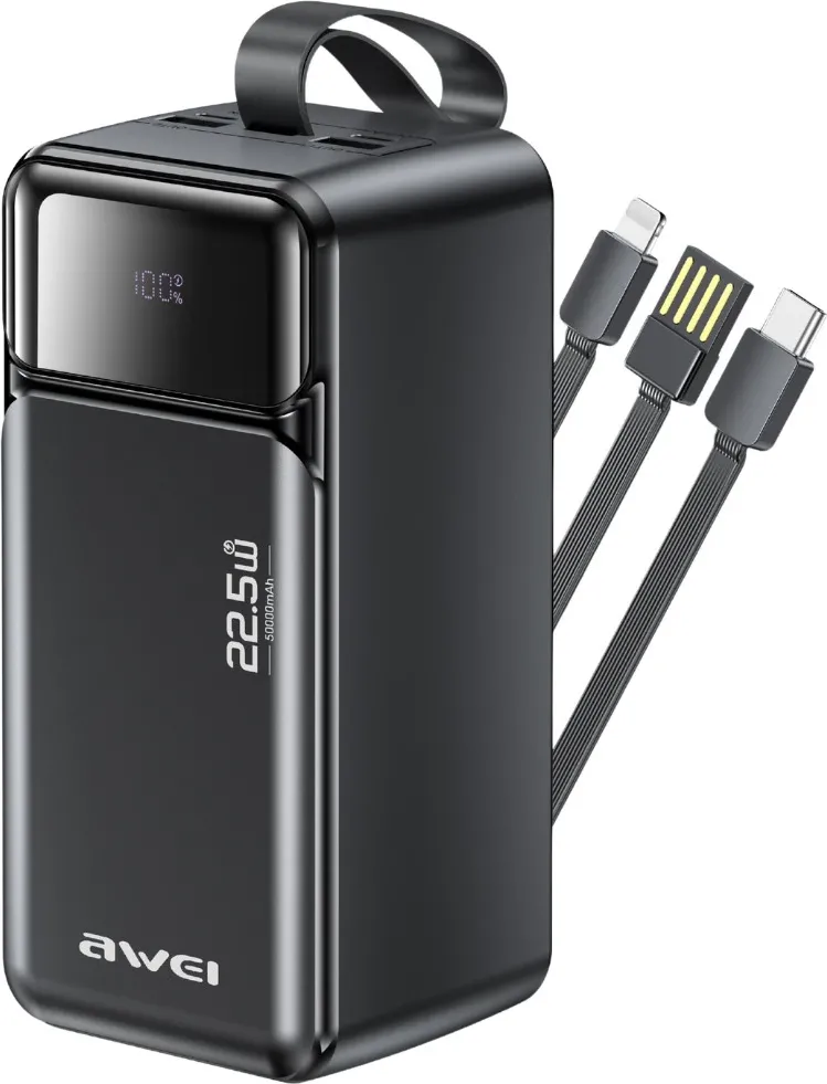 Powerbank 50000mAh 22,5 W PA-107 PD 3xUSB