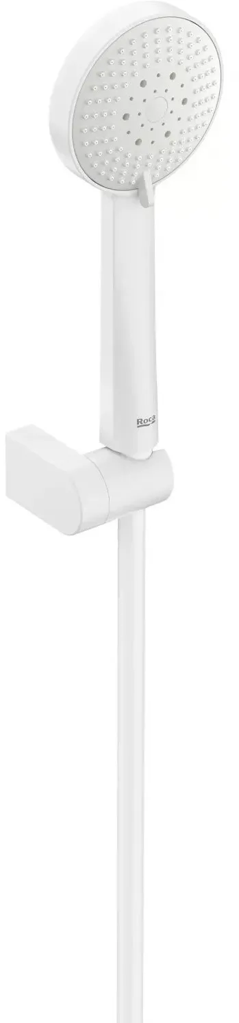 Set para de dus A5B8313B00, Gama Stella, para dus cu 3 jeturi, suport cu brat ajustabil, furtun 1.7m, alb