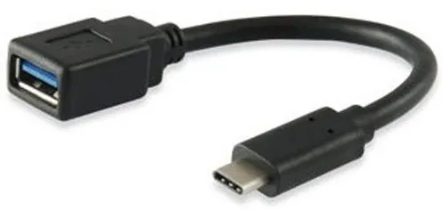 Adaptor OTG EQUIP 133455 USB-C tata la USB-A 3.0 mama 0,15 m negru