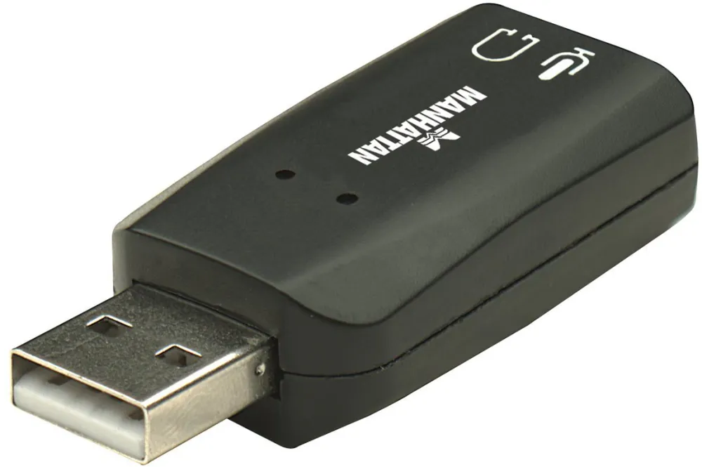 Placa de sunet externa USB MANHATTAN Sound Adapter USB 3D 150859 negru