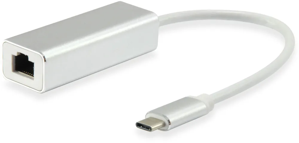 Equip Adapter USB-C->RJ45 St/Bu 0.15m Alu.