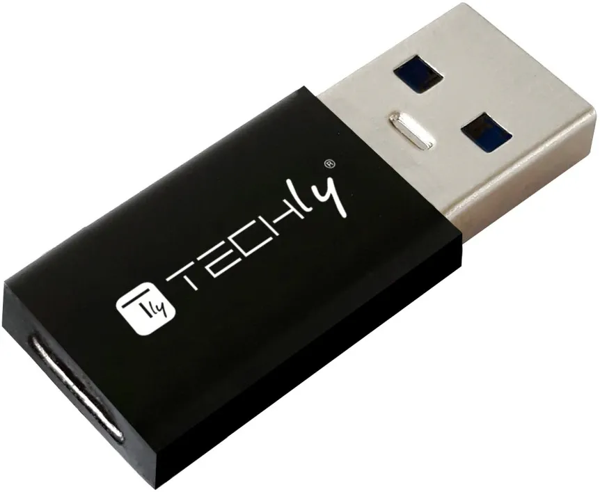 Adaptor TECHLY IADAP-USB3-AFT USB 3.0 USB-A tata la USB-C mama negru