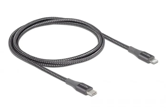 Cablu date si incarcare DELOCK 86631 USB-C la Lightning 1 m gri