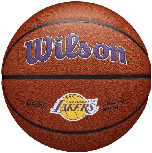 Minge baschet Wilson NBA Team Alliance, marimea 7, maro/mov/galben