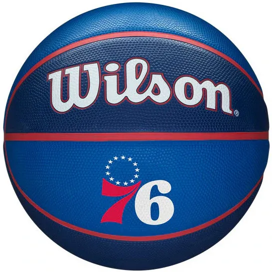 Minge baschet NBA Philadelphia 76ers, Wilson, Marimea 7, Portocaliu/Albastru