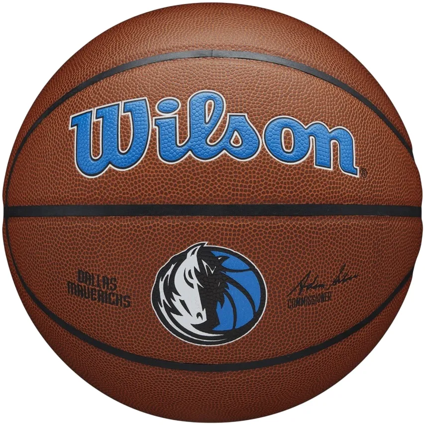 Minge baschet NBA Dallas Mavericks, Wilson, Marimea 7, Maro/Albastru
