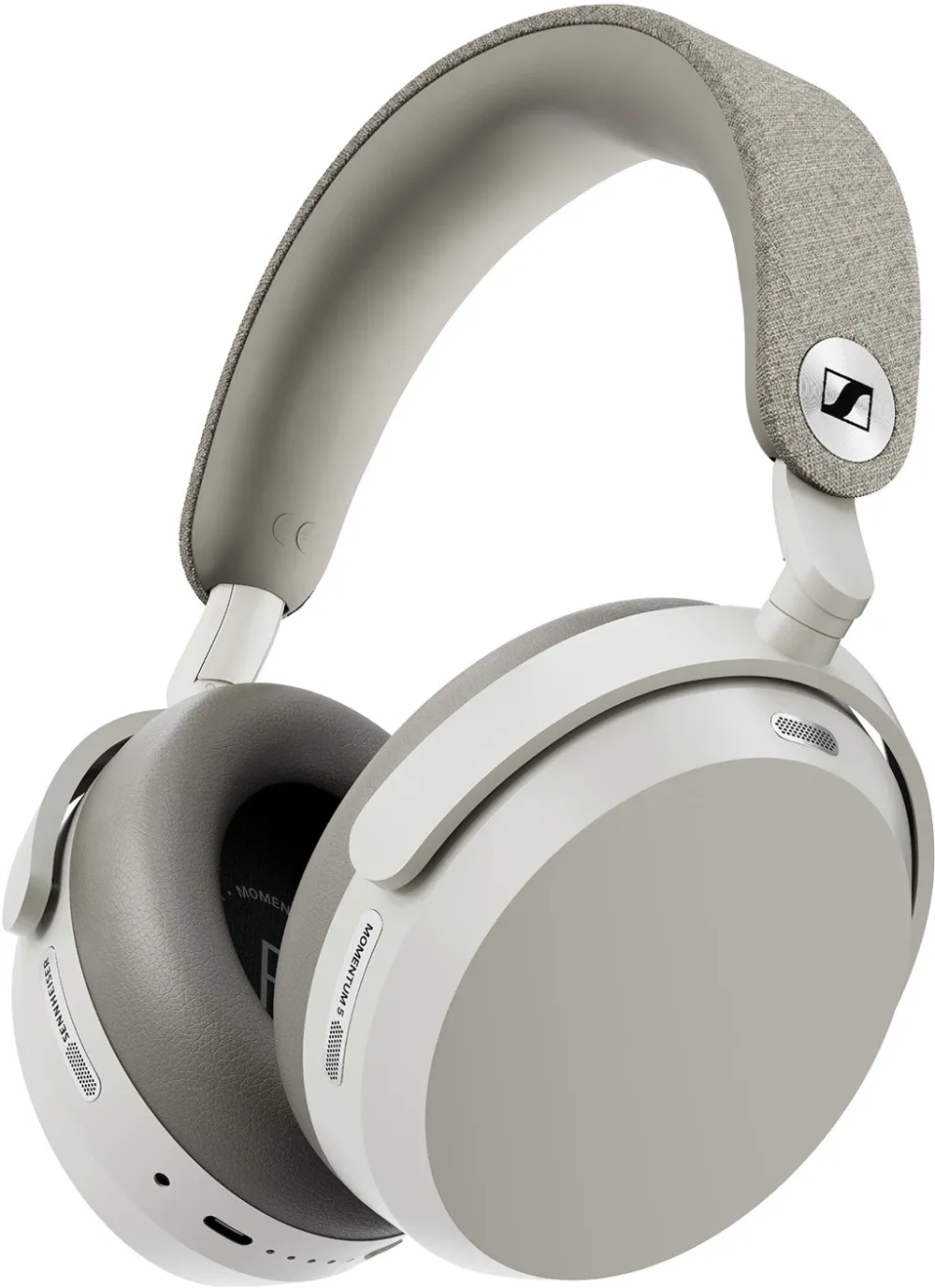 Casti Over-Ear Sennheiser MOMENTUM 5, Adaptive ANC Bluetooth 5.4, Hi-Res Audio, Dolby Atmos, aptX Lossless, Sound Personalization, Microfon, Autonomie 57h, Alb