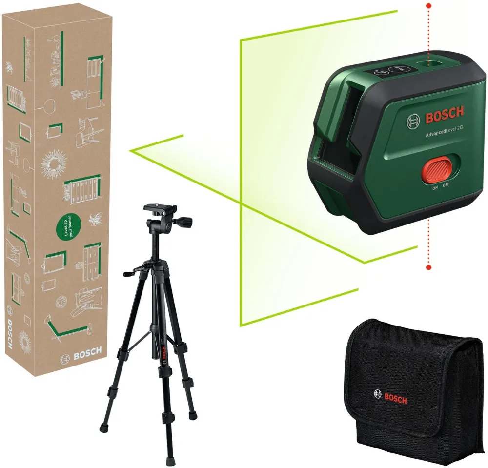 Nivela laser BOSCH AdvancedLevel 2G set 0603663GZ1 verde