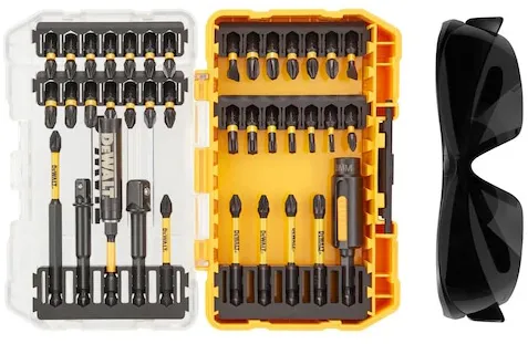 Set accesorii insurubare DeWalt DT70740T FLEXTORQ EXTREME 38 piese ochelari protectie