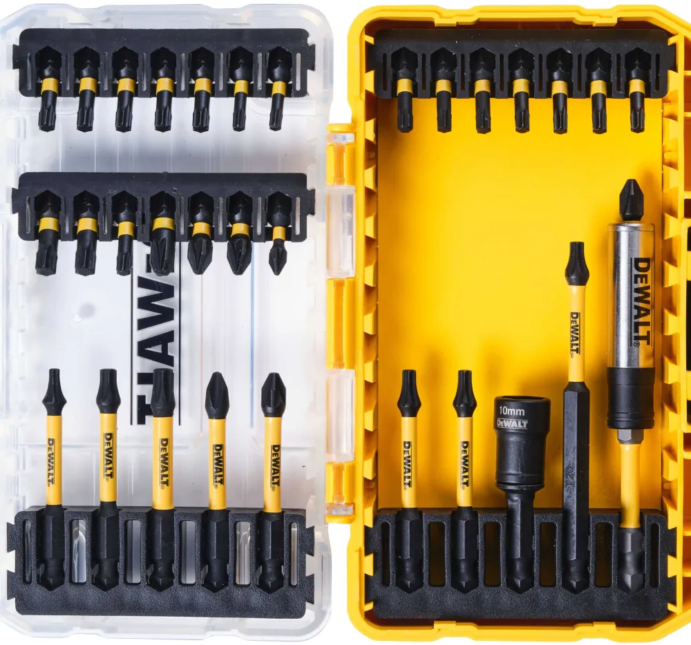 Set accesorii insurubare DeWALT DT70747T, EXTREME FlexTORQ, 29 piese, cutie Tough Case, sistem conectabil TSTAK, blocare usoara