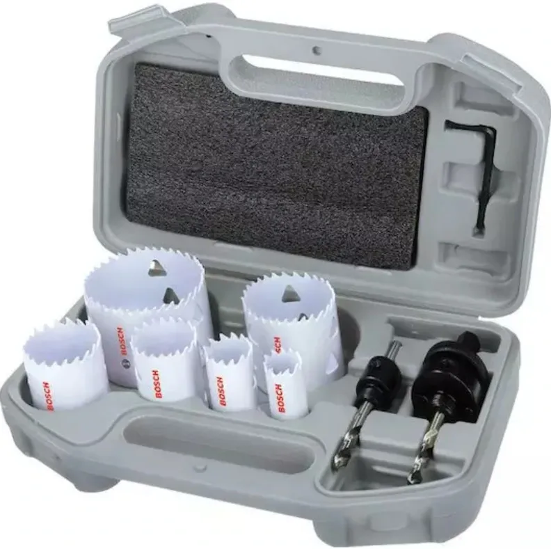 Trusa 9 carote multi material Bosch pentru lucrari electrice 2608594616, cutie transport