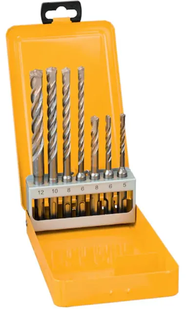 Set 7 burghie pentru SDS+ DeWALT DT9701, EXTREME 2, dimensiuni 5-12mm, 7 piese, tehnologie Iron Blast pentru rezistenta ridicata, durata de viata mai lunga si gaurire mai rapida