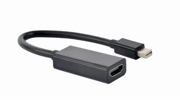 ADAPTOR video SPACER, Mini-DisplayPort (T) la HDMI (M), rezolutie maxima 4K (3840 x 2160) la 30Hz, 0.15m, black,"SPVC-mDPM-HDMIF-4K30-0.15 "