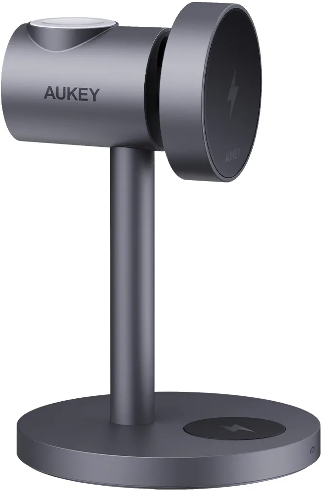 Statie de incarcare wireless Aukey, LC-MC311, 15W, fast charge, 1 x USB-C, negru, "LLTSEUN1049280" (timbru verde 0.18 lei) - 689323787418