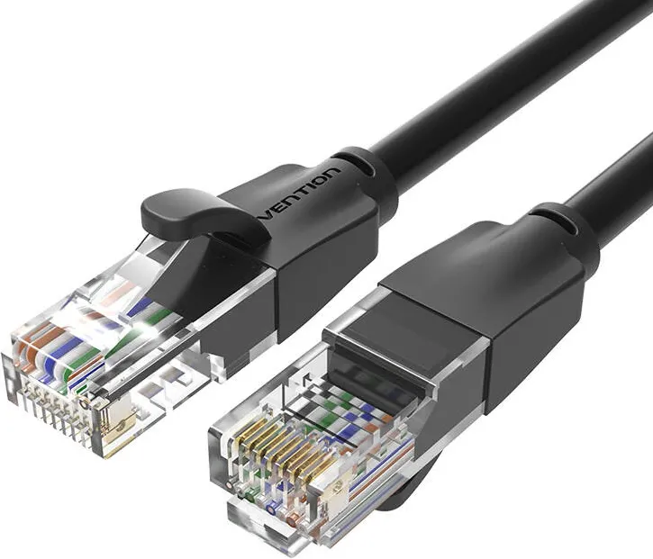 Patch Cord UTP Vention, 15m, Cat 6, RJ-45 (T) la RJ-45 (T), 26 AWG, negru, "IBEBN" - 6922794743557