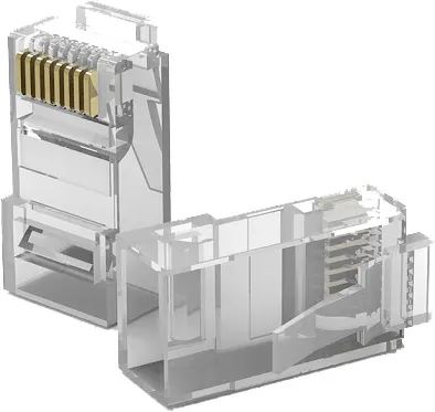 Accesoriu Retea Vention Wtyczka modu?owa RJ45 CAT6 UTP Vention IDDR0-50 przezroczysta opakowanie 50 szt.