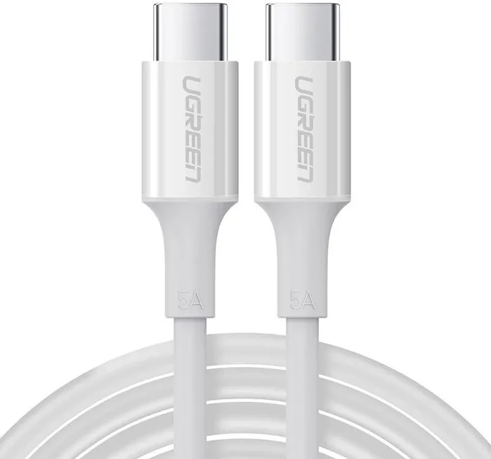 USB-C Male to USB-C Male 2.0 US300, 2m (Alb)