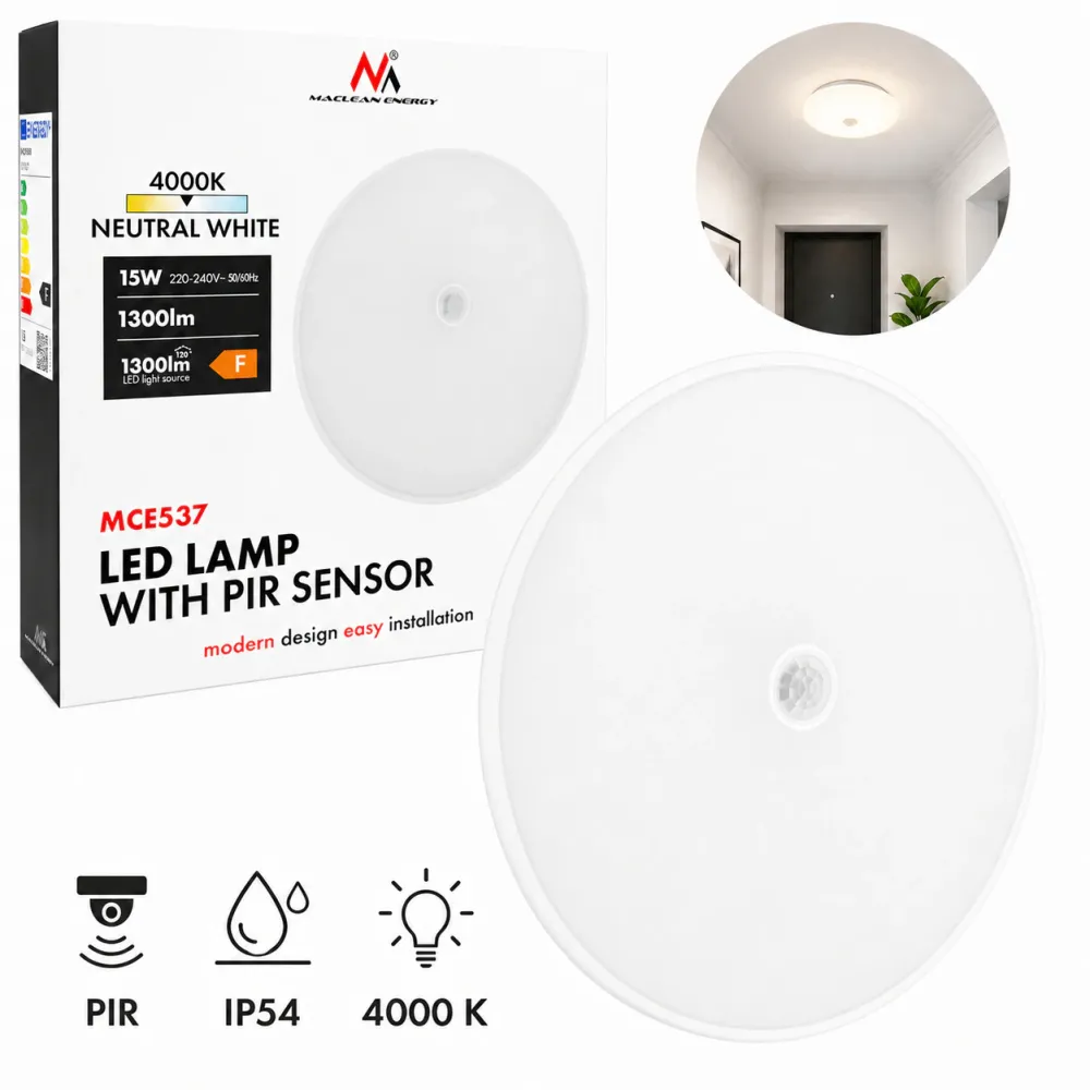 LED Ceiling Light with PIR sensor MCE537
