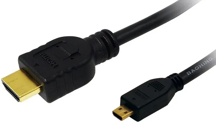 Cablu micro HDMI la HDMI cu Ethernet Logilink CH0030 1 m negru