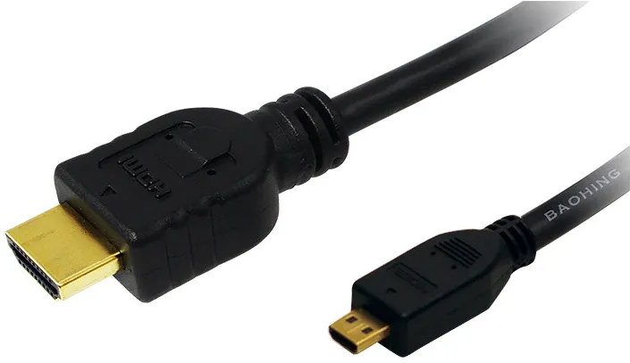 Cablu micro HDMI la HDMI cu Ethernet Logilink CH0032 2 m negru