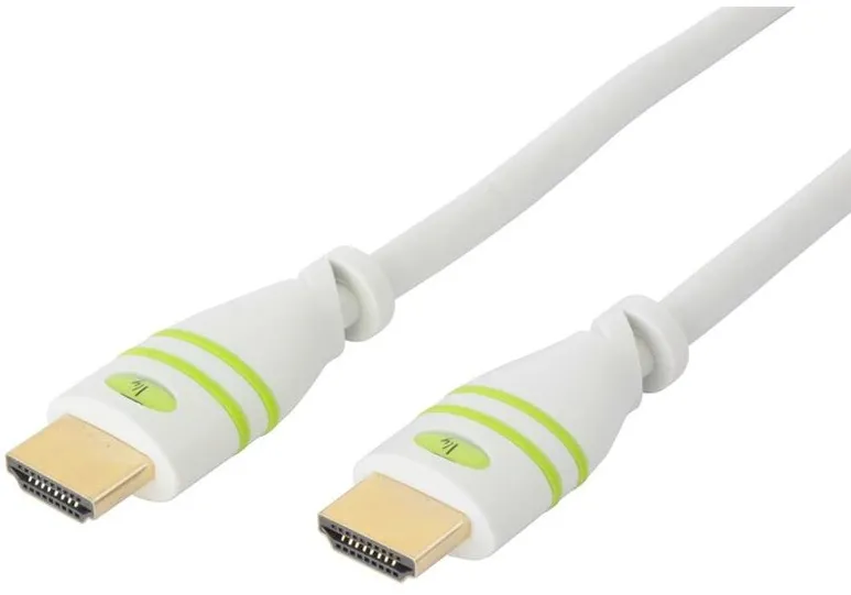 Techly HDMI High Speed mit Ethernet Kabel A/A/M/M 5m weiß