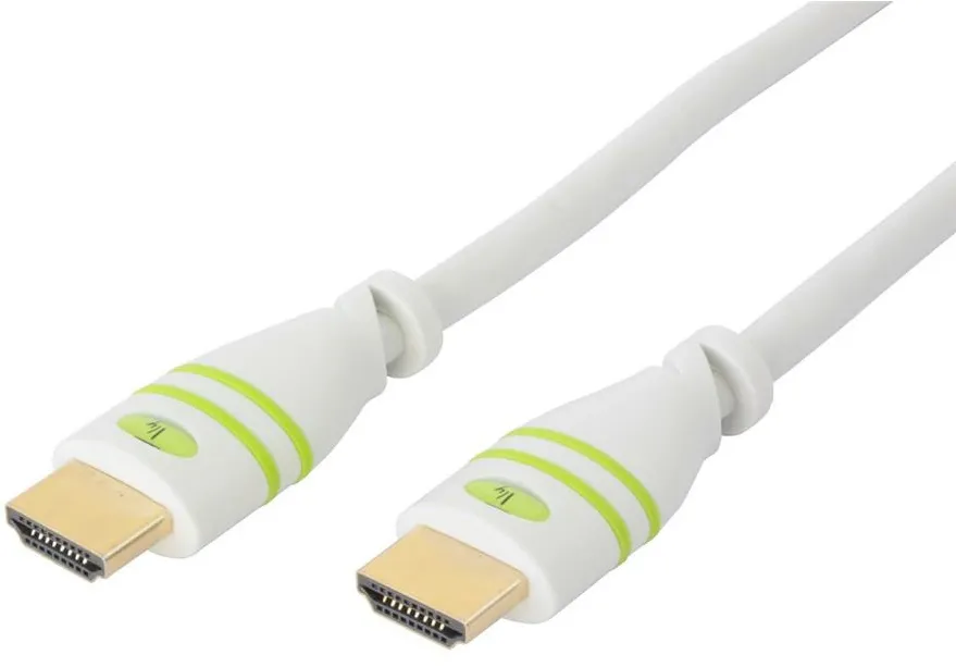 Techly HDMI High Speed mit Ethernet Kabel A/A/M/M 10m weiß