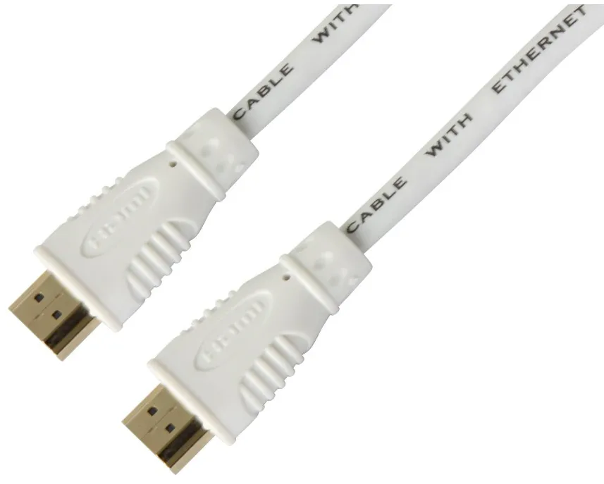 TECHLY HDMI High Speed Kabel mit Ethernet, M/M, 3m, weiß