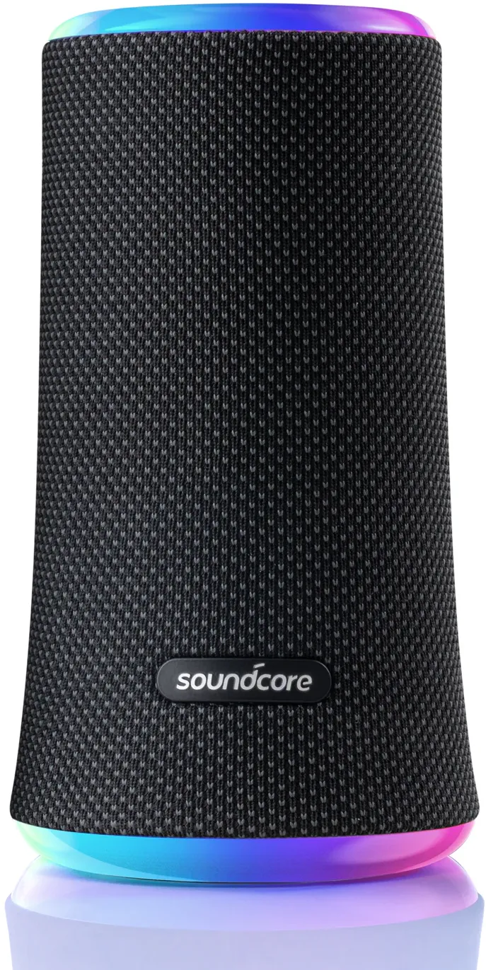 Boxa portabila wireless bluetooth Anker Soundcore Flare 2, 20W, 360° cu lumini LED, Negru