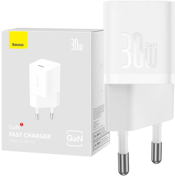 Baseus Incarcator GaN5 30W (white)