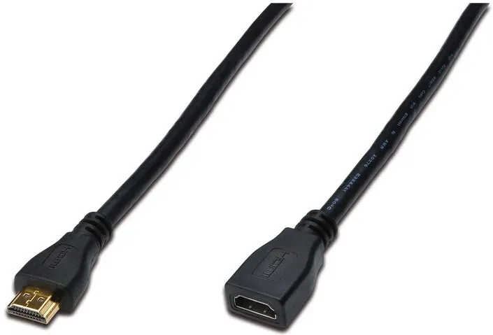 DIGITUS HDMI Verlängerungskabel m. Ethernet 4K 3m schwarz