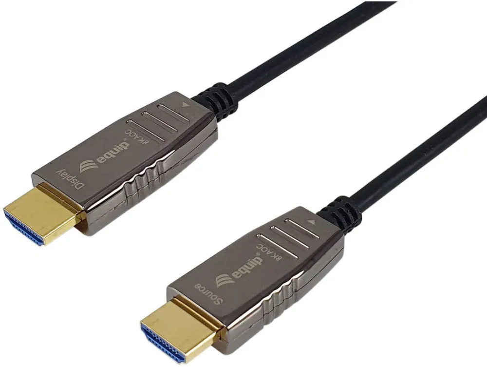 Cablu HDMI 2.1 EQUIP HS Ethernet AOC 48Gb 8K/60Hz negru 15 m