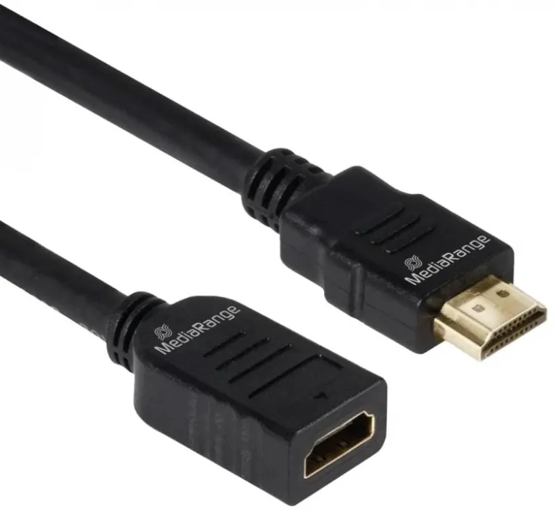MediaRange HDMI Verlängerungskabel, 18 Gbps, ARC, 2,0m, sw