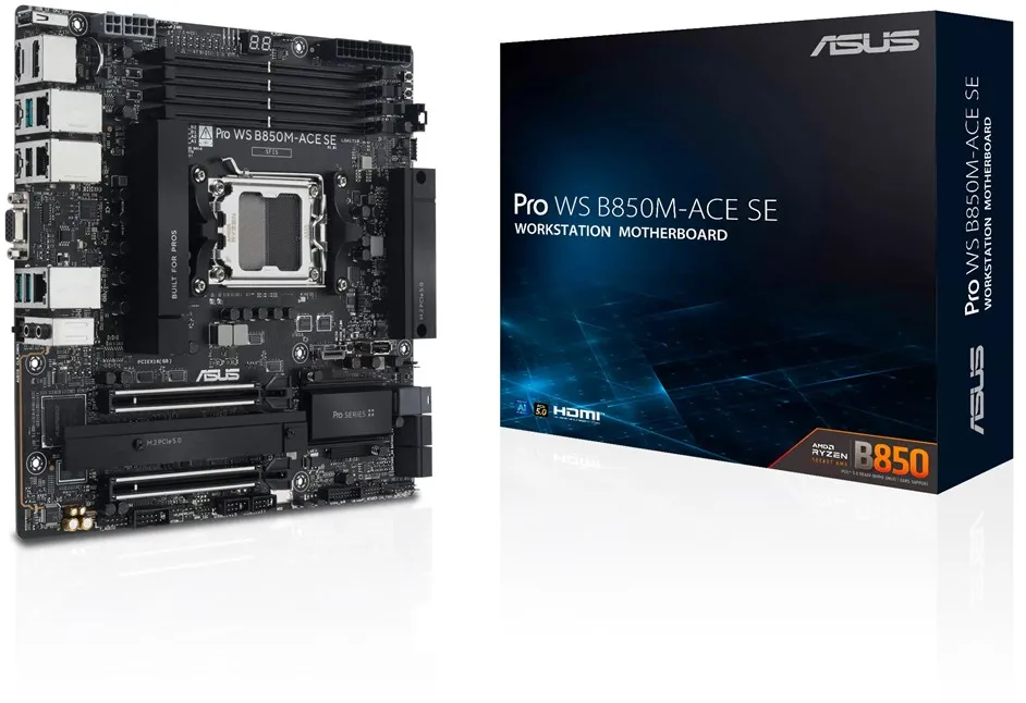 ASUS PRO WS B850M-ACE SE (AMD, AM5, DDR5, mATX)